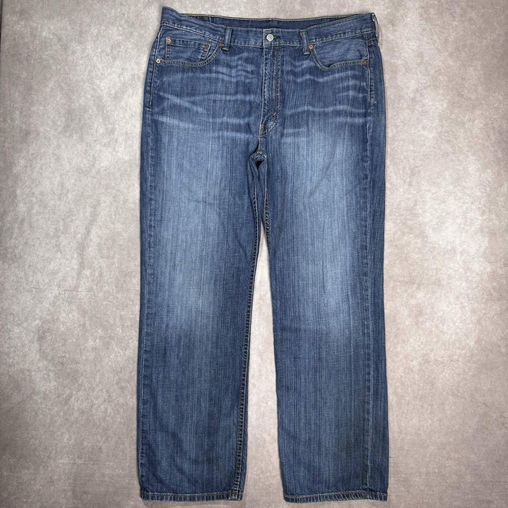 Levi's 514 Straight Fit Jeans Men's 40x30 Blue Denim Zip Fly **